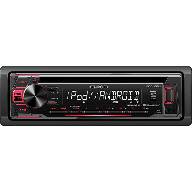 Single DIN In-Dash CD/AM/FM Digital Media Receiver with Front USB and Aux Inputs