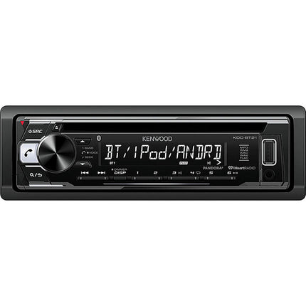 Single Din Car Stereo Receiver w/Bluetooth and Front USB Input