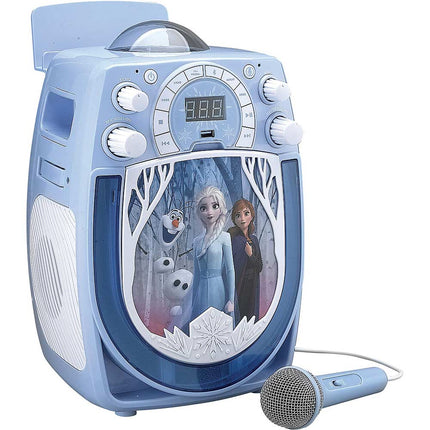 Disney Frozen II Karaoke with Snowflake Projector and Microphone