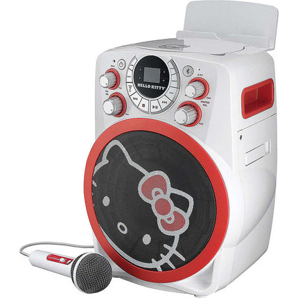 Hello Kitty Bluetooth CDG Karaoke Machine with LED Disco Party Lights