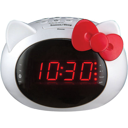 Hello Kitty Bluetooth Dual Alarm Clock Radio Speaker