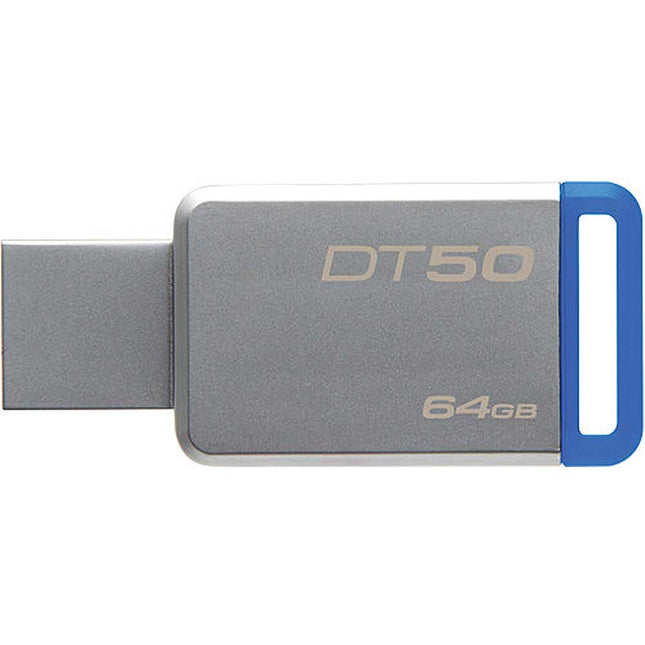 64GB Datatraveler DT50 USB 3.0 Flash Drive, Blue