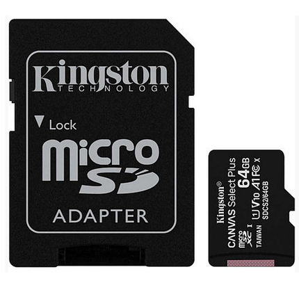 64GB Micro SDHC Canvas Select Plus Memory Card + Adapter