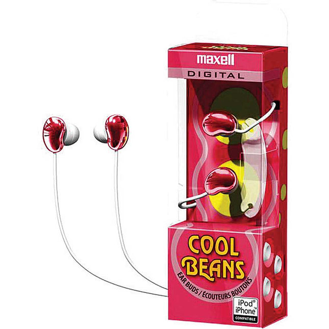 190254 Cool Beans Ear Buds, Red