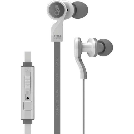 D1PWT EDM Universe In-Ear Headphones w/ Mic & Remote, White