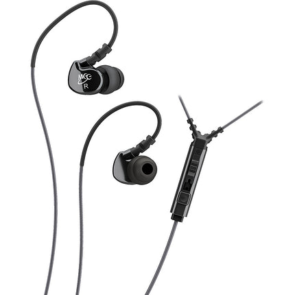 M6P2BK Sport-Fi Memory Wire In-Ear Headphones w/ Mic & Remote, Black