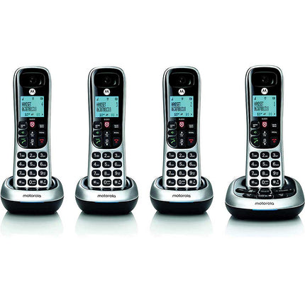 DECT 6.0 Cordless Phone with Answering Machine and Call Block, 4 Handset