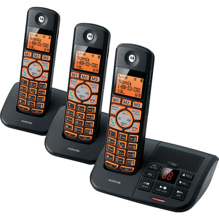 K702B DECT 6.0 Cordless Big Back-Lit Button Phone w/3 Handsets, Black