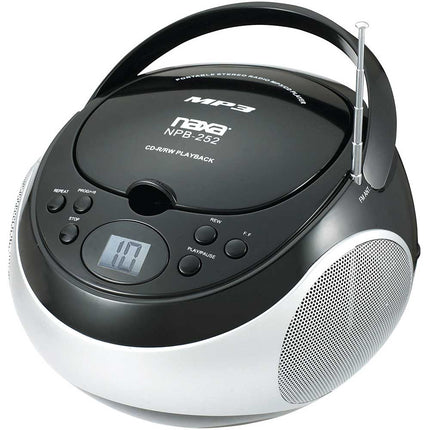 Portable MP3/CD Player with AM/FM Stereo Radio, Black