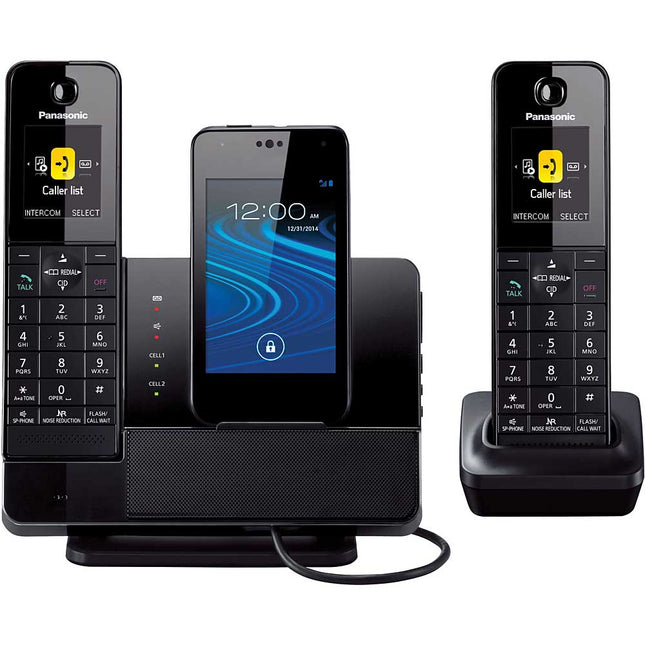 KX-PRD262B Dock Style Telephone w/ Smartphone Integration, 2 Handsets