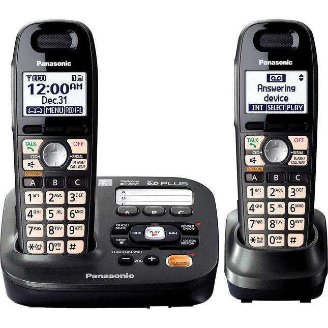 KX-TG6592T DECT 6.0 Digital Cordless Phone with 2 Handsets