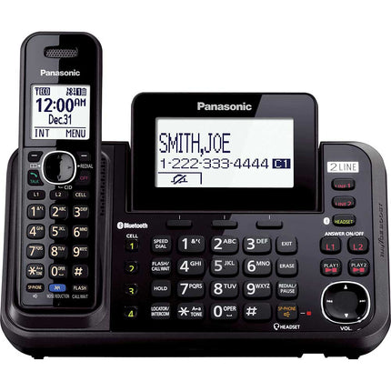 KX-TG9541B 2-Line Link-To-Cell Cordless Phone, 1 Handset