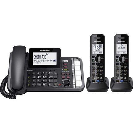 KX-TG9582B DECT 6.0 Link2Cell Corded/Cordless Answering System, 2 Handset