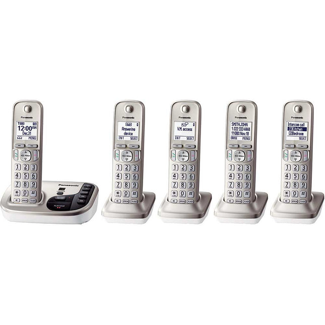 KX-TGD225N Digital Cordless Answering System, 5 Handsets