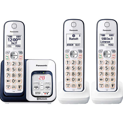 Expandable Cordless Phone with 2 Handsets