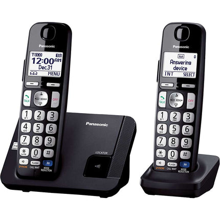KX-TGE212B Amplified Cordless Answering System, 2 Handsets
