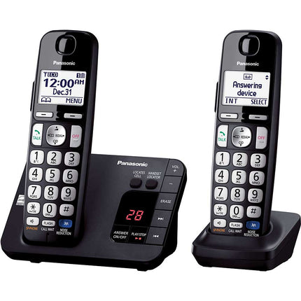 KX-TGE232B Digital Cordless Answering System, 2 Handsets