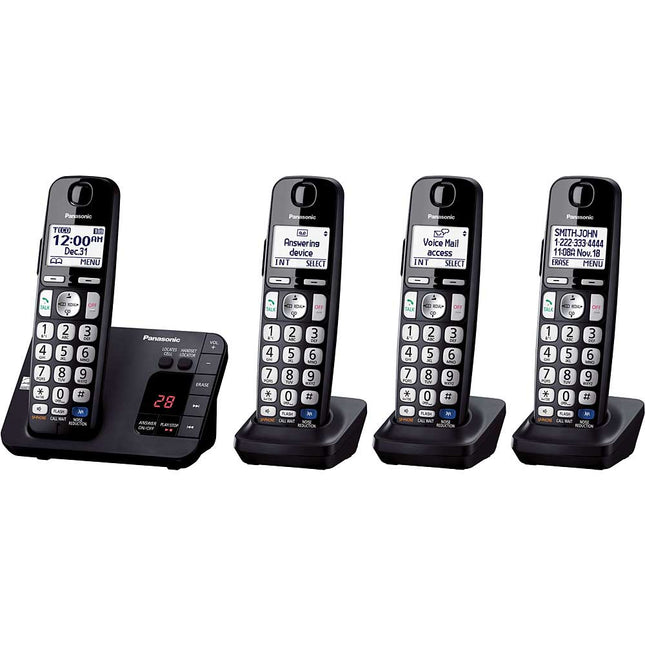 KX-TGE234B Digital Cordless Answering System, 4 Handsets