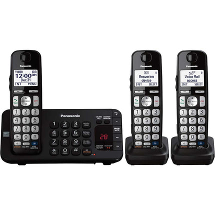 KX-TGE243B Digital Cordless Answering System, 3 Handsets