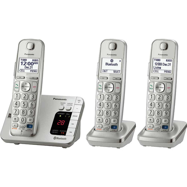 KX-TGE263S Link2Cell Bluetooth Cellular Convergence Solution, 3 Handsets