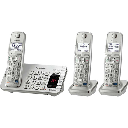 KX-TGE273S Link2Cell Bluetooth Cellular Convergence Solution, 3 Handsets