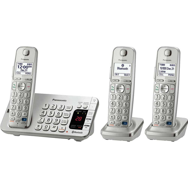 KX-TGE273S Link2Cell Bluetooth Cellular Convergence Solution, 3 Handsets
