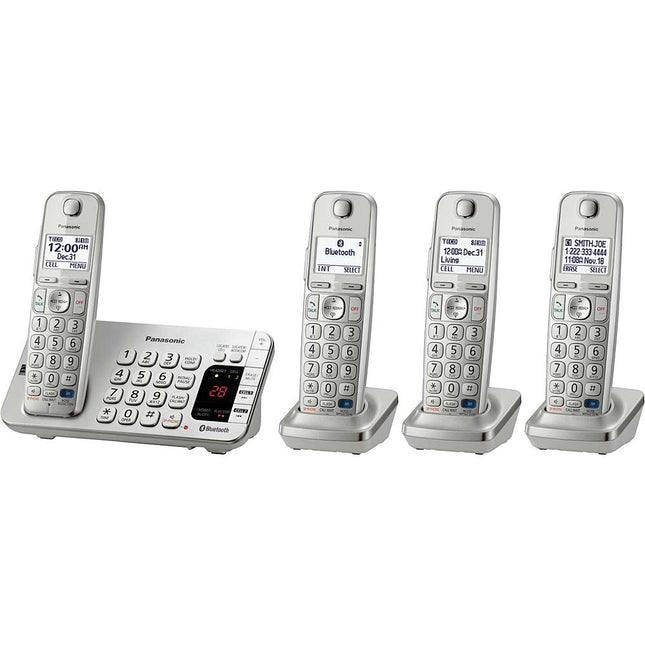 KX-TGE274S Link2Cell Bluetooth Cellular Convergence Solution, 4 Handsets