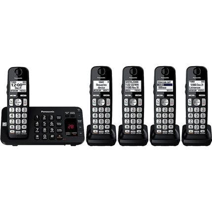 Cordless Phone with Answering Machine, 5 Handsets
