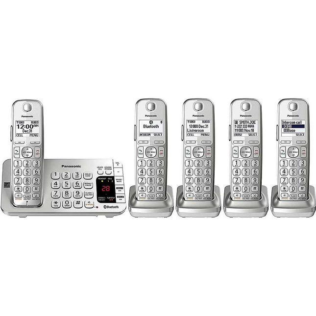 DECT 6.0 Expandable Cordless Phone System with Digital Answering System, 5 Handsets