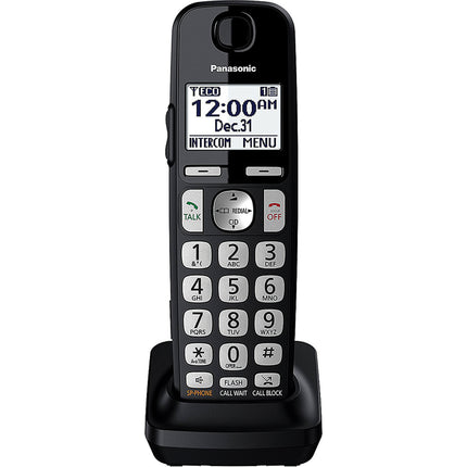 Dect 6.0 Digital Additional Cordless Handset for KX-TGE433B/KX-TGE445B, Black