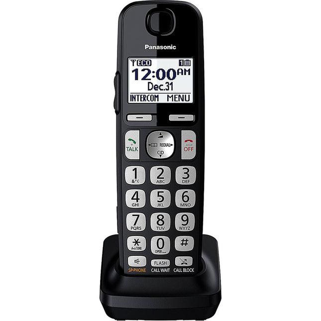 Dect 6.0 Digital Additional Cordless Handset for KX-TGE433B/KX-TGE445B, Black