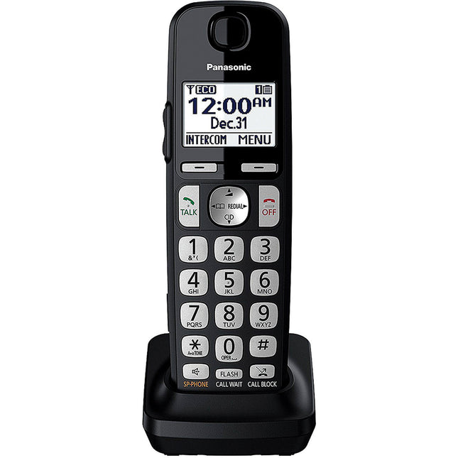 Dect 6.0 Digital Additional Cordless Handset for KX-TGE433, Black