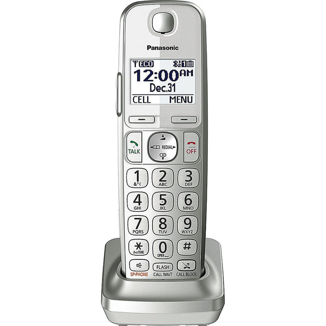 Dect 6.0 Digital Additional Cordless Handset for KX-TGE433, Silver