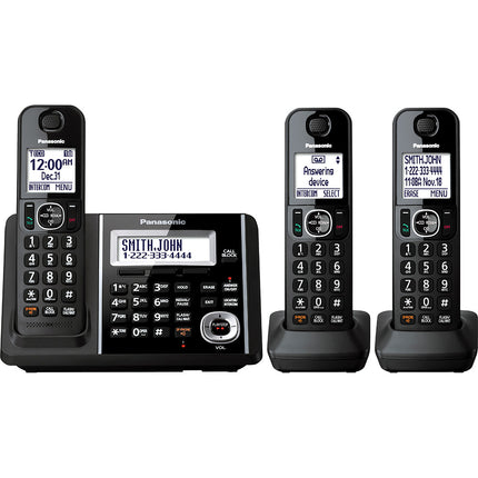 KX-TGF343B DECT 6.0 Expandable Phone w/3 Handsets