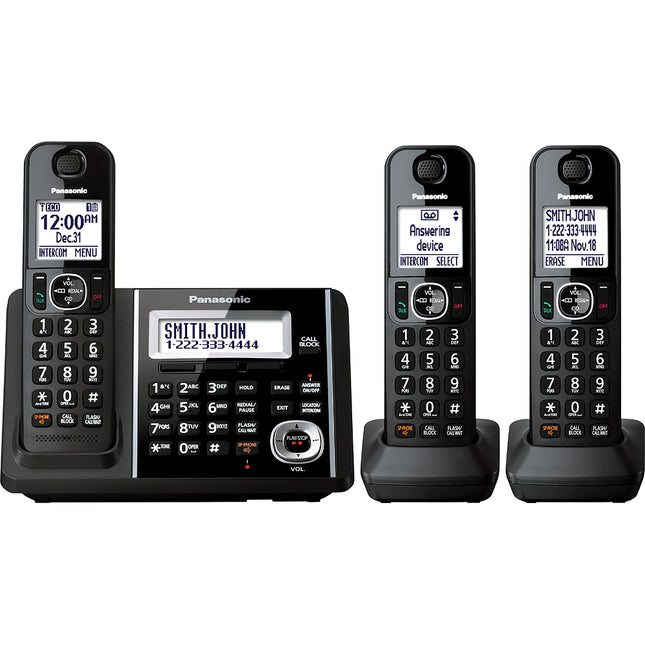 KX-TGF343B DECT 6.0 Expandable Phone w/3 Handsets