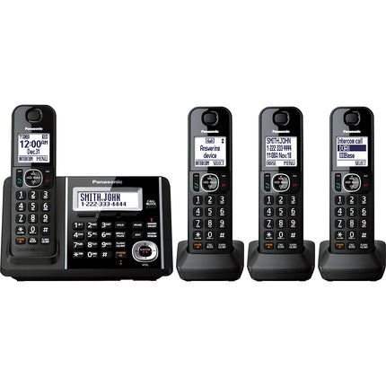 KX-TGF344B DECT 6.0 Expandable Phone w/4 Handsets