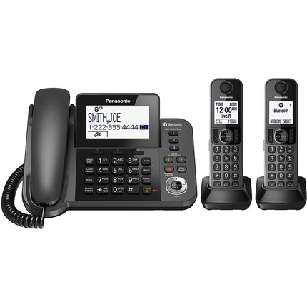 Bluetooth Cordless Phone and Answering Machine with 2 Handsets