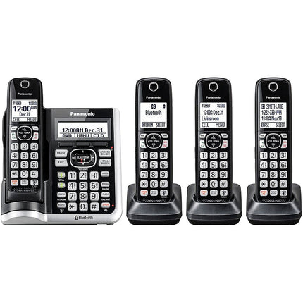 Link2Cell BluetoothCordless Phone with Voice Assist and Answering Machine, 4 Handsets