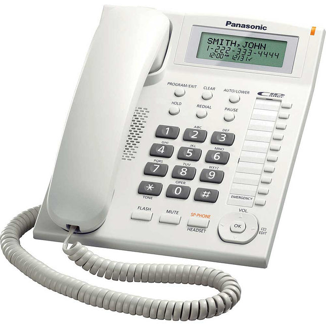 KX-TS880W Corded Speakerphone w/ Caller ID, White