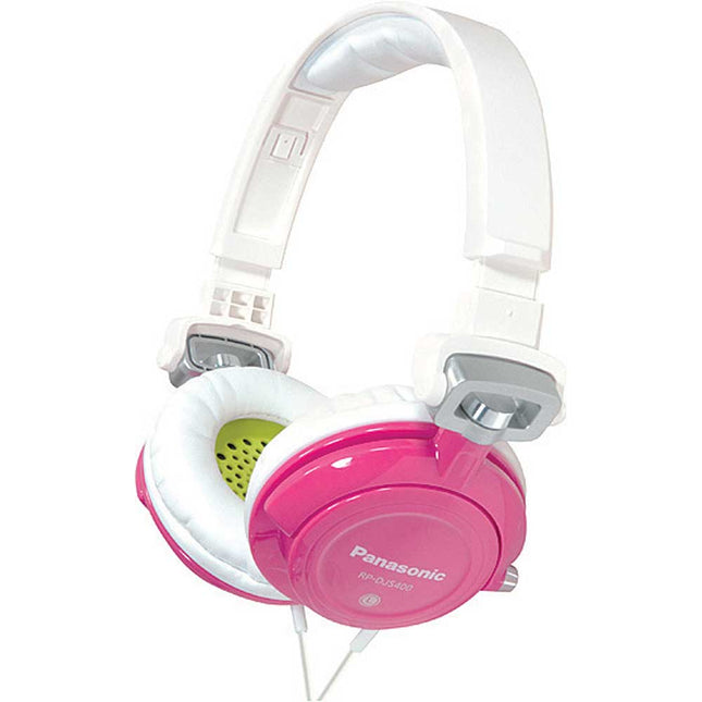 RP-DJS400-Z DJ Style Headphones, White/Pink
