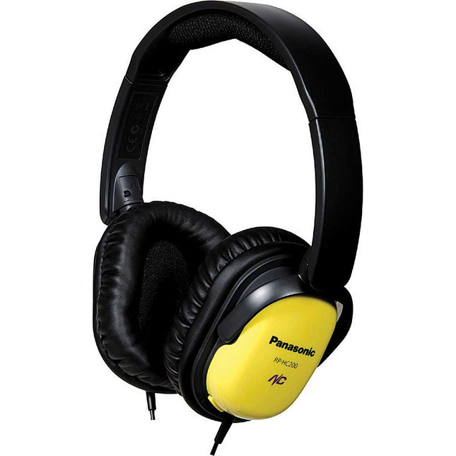 RP-HC200Y Noise Cancelling Headphones, Yellow