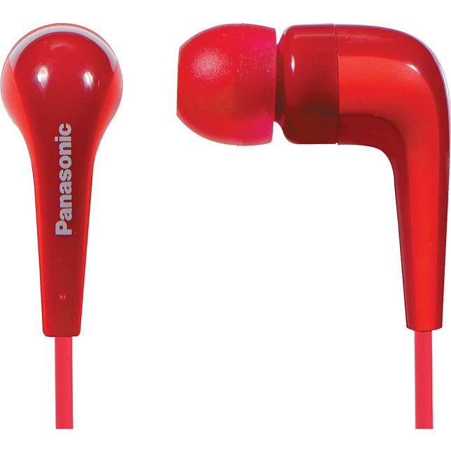 RP-HJE140R L-Shaped Earbuds, Red