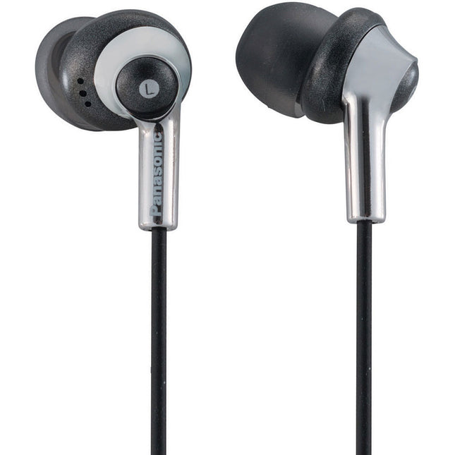 Portable Earbud Headphones with Carrying Pouch, Black