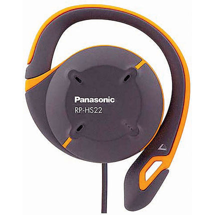 RP-HS22-D lack and Orange Sport Clip-On Headphones with Washable Earpads