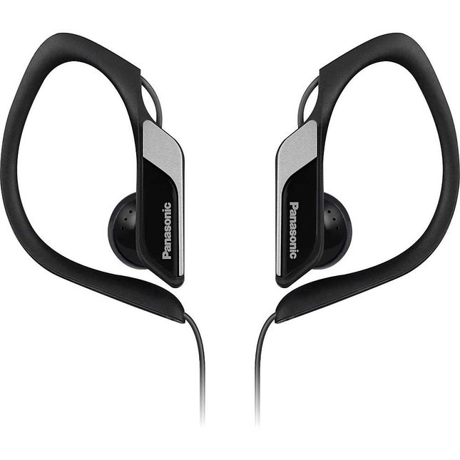 RPHS34M-K Water-Resistant Sport Clip Earbud Headphones, Black