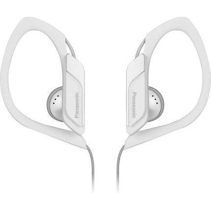 RPHS34M-W Water-Resistant Sport Clip Earbud Headphones, White