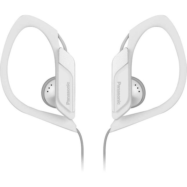 RPHS34M-W Water-Resistant Sport Clip Earbud Headphones, White