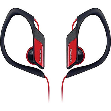 RP-HS34-R Water & Sweat-Resistant Sports Earbud Headphones, Red