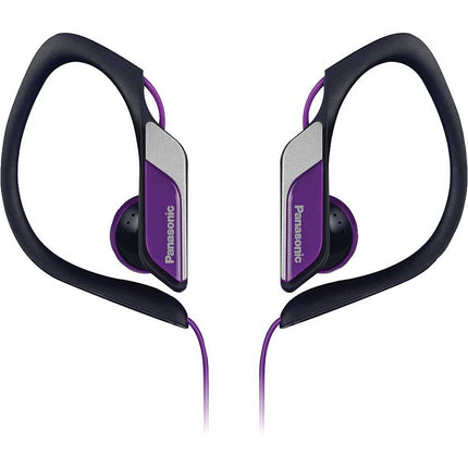RP-HS34-V Water & Sweat-Resistant Sports Earbud Headphones, Purple