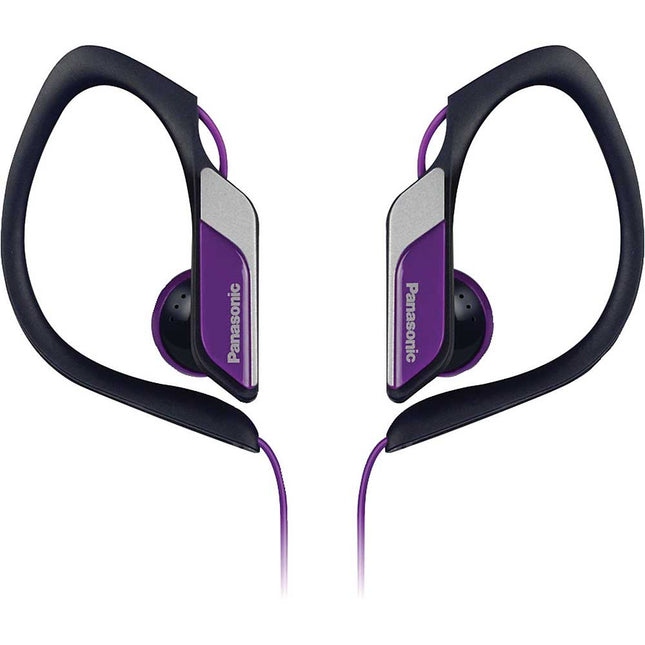 RP-HS34-V Water & Sweat-Resistant Sports Earbud Headphones, Purple